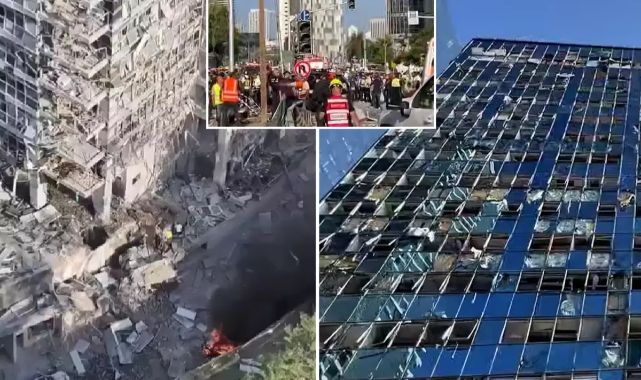 İran'ın vurduğu İsrail borsa binası enkaza döndü